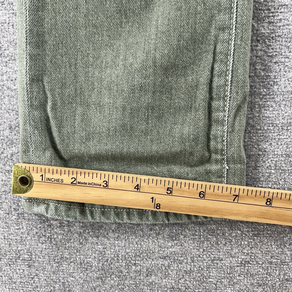 R13 Tobi Boy Jeans Women Size 26 Army Green Denim Made Italy Straight Leg - Picture 9 of 12